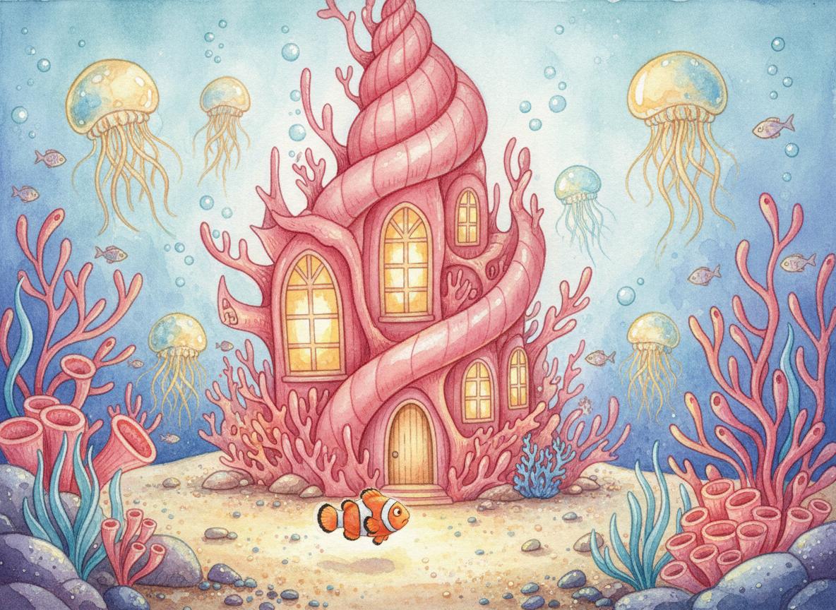The magnificent shell-shaped coral house