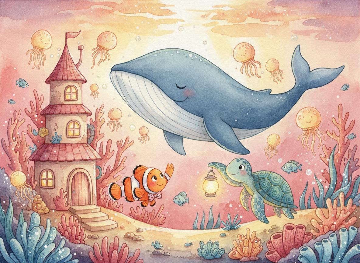 Coral saying goodbye to her new friends at sunset