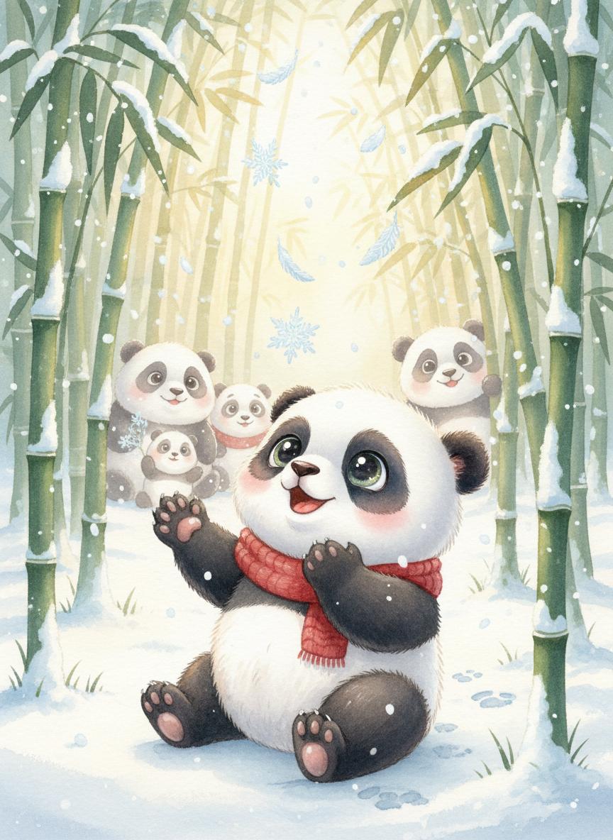 Panda's First Snow book