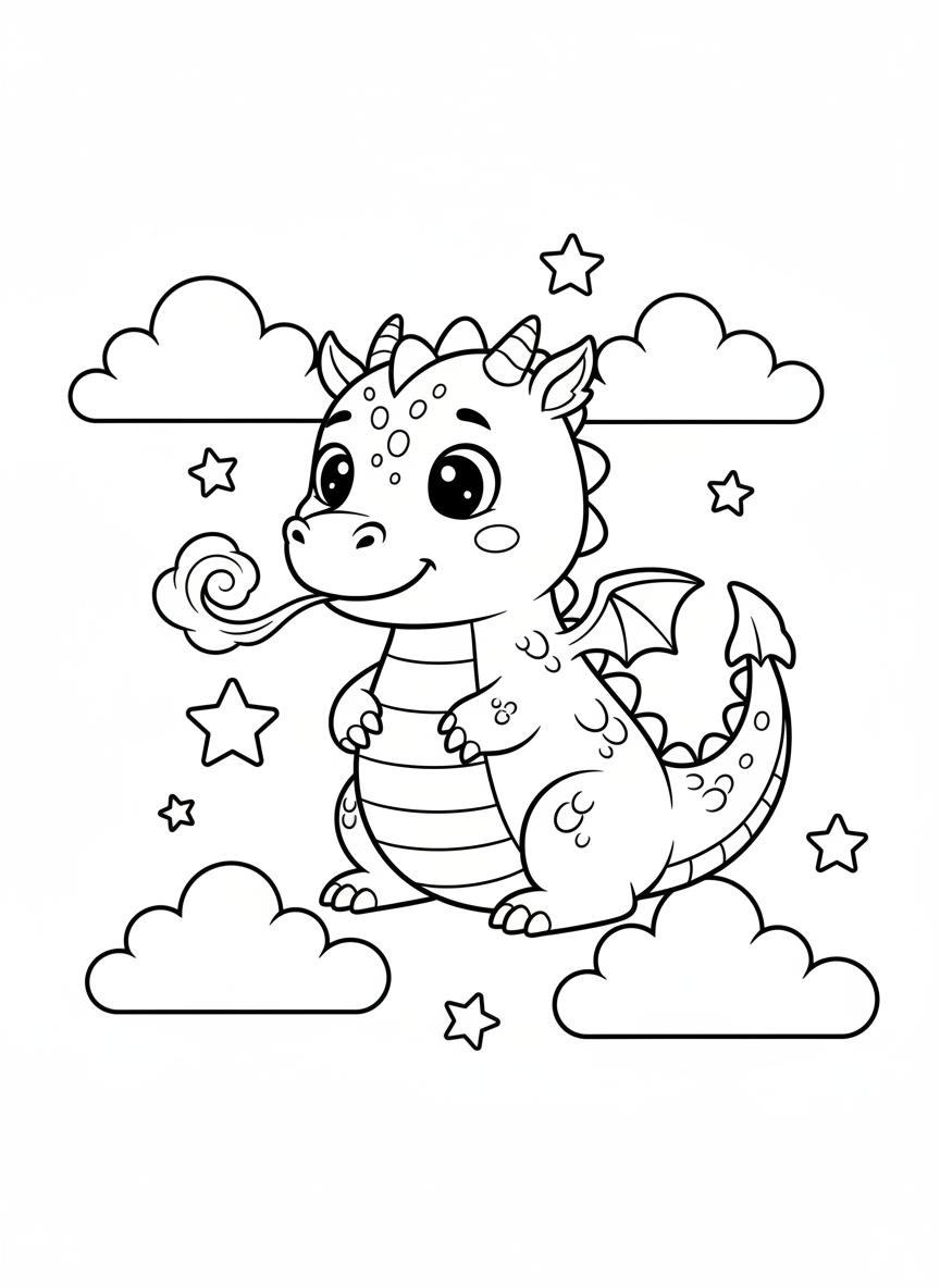 Dragon coloring page