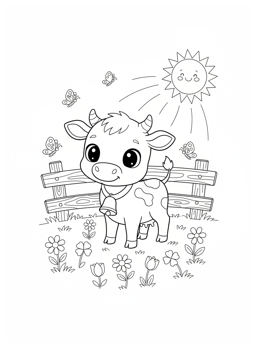 Cow coloring pages