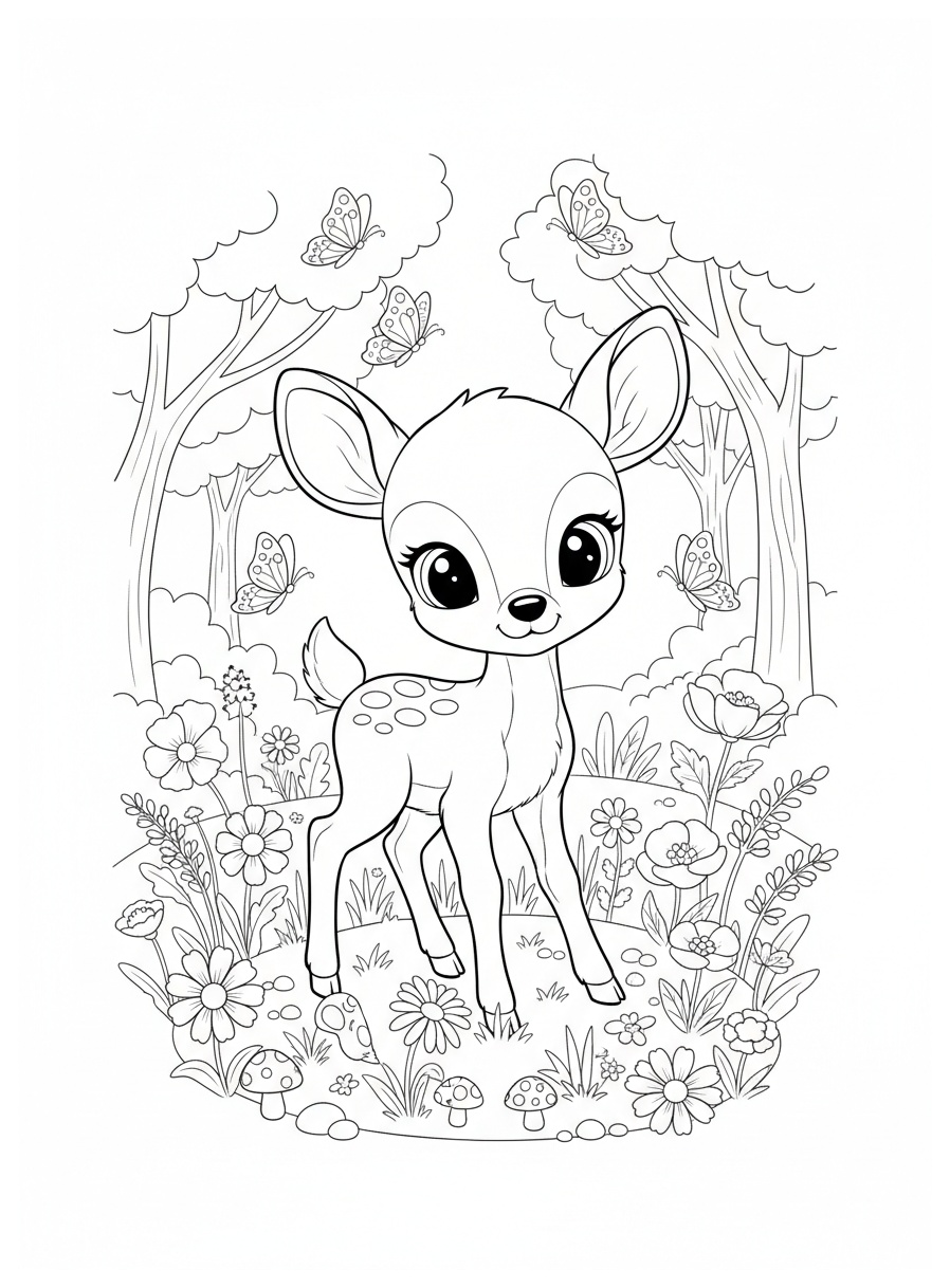 Deer coloring pages