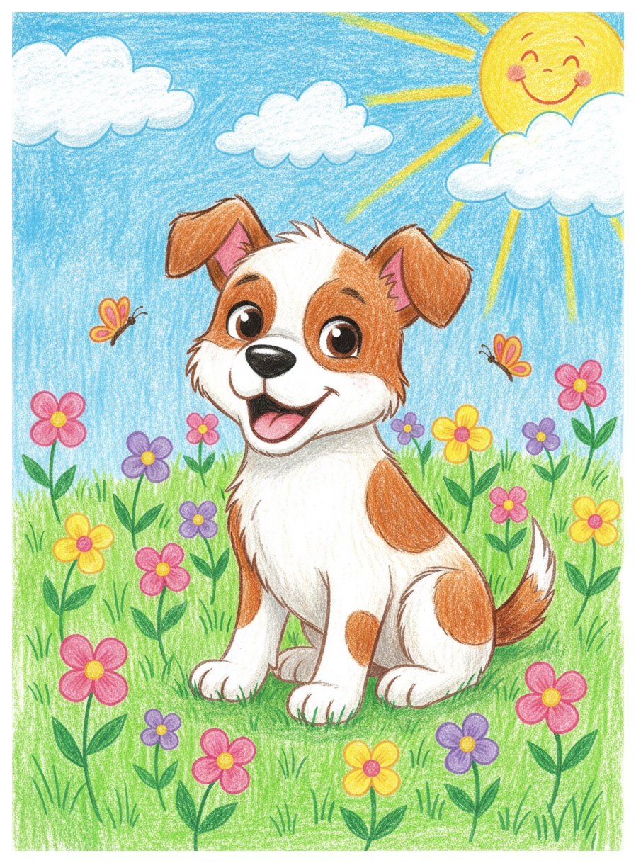 Dog colored