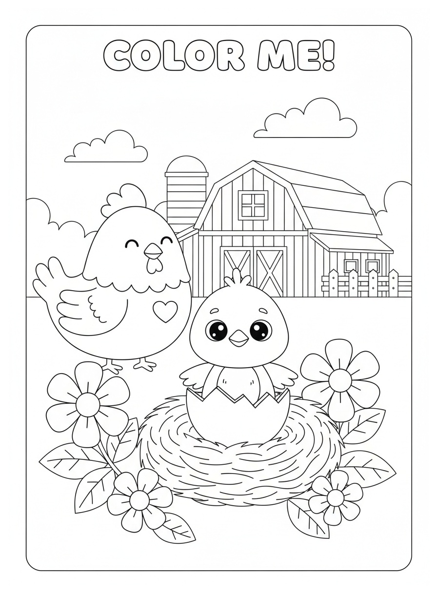 Farm coloring pages
