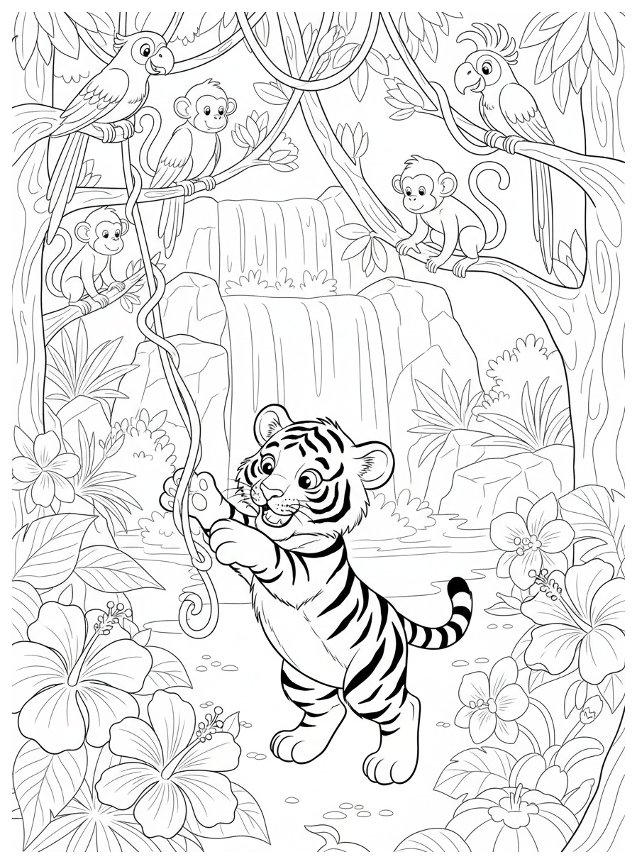 Jungle coloring pages
