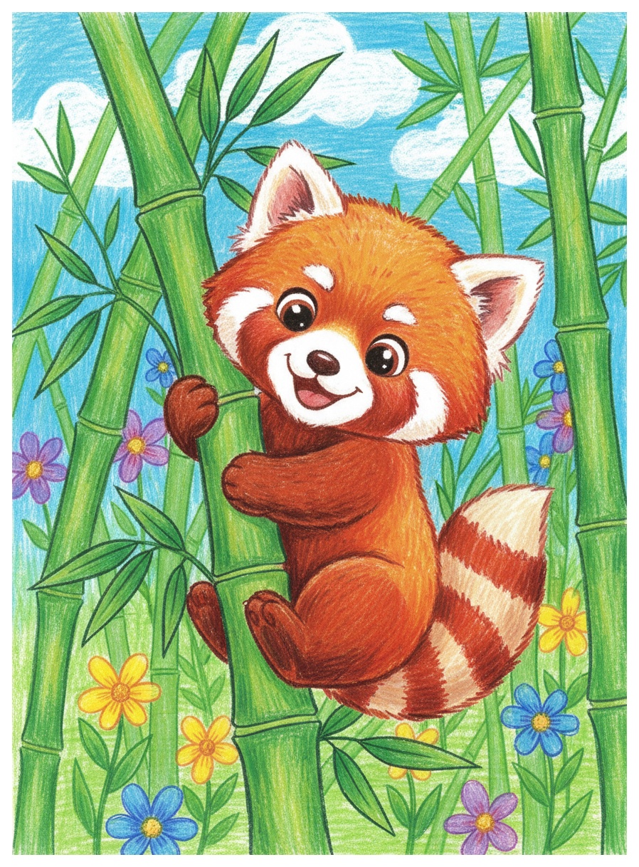 Red Panda colored