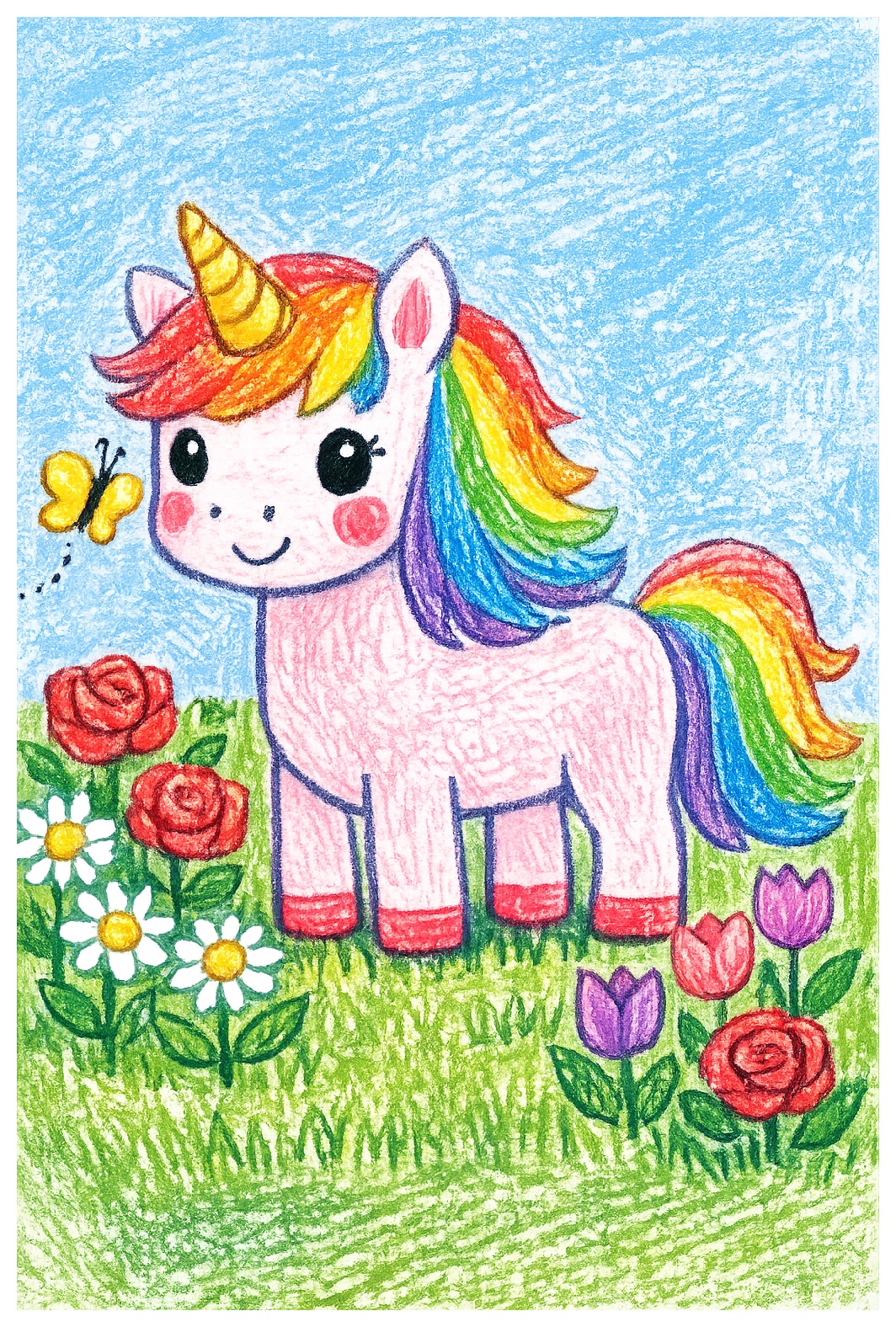 Unicorn Garden colored